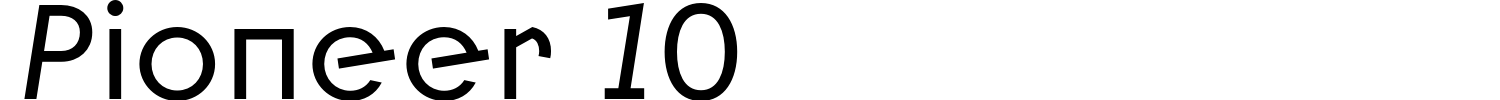 Pioneer 10 Font preview