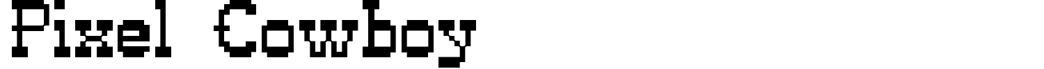 Pixel Cowboy Font preview