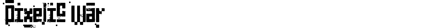 Pixelic War Font preview