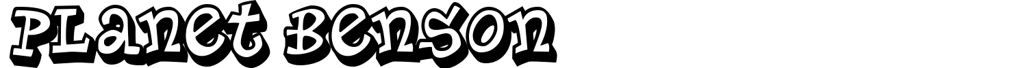 Planet Benson Font preview