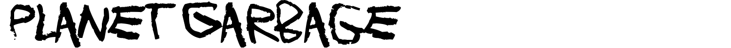 Planet Garbage Font preview