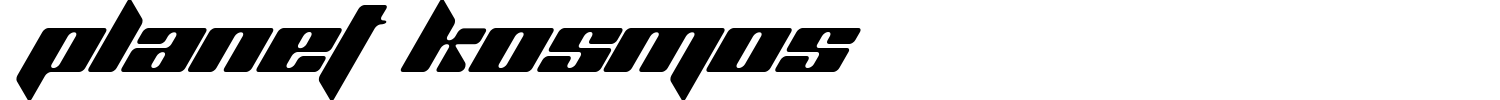 Planet Kosmos Font preview