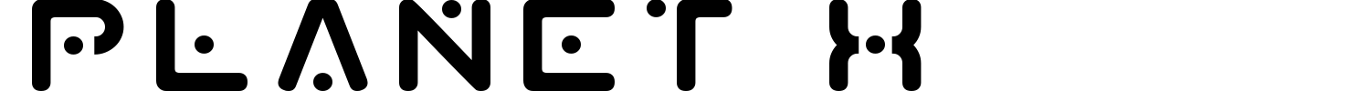 Planet X Font preview
