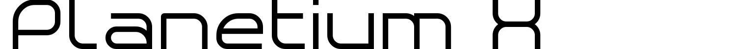 Planetium X Font preview