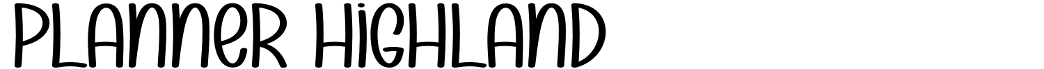 Planner Highland Font preview
