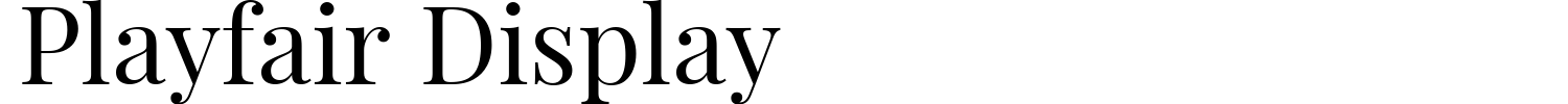Playfair Display Font preview