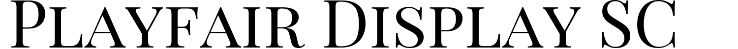 Playfair Display SC Font preview