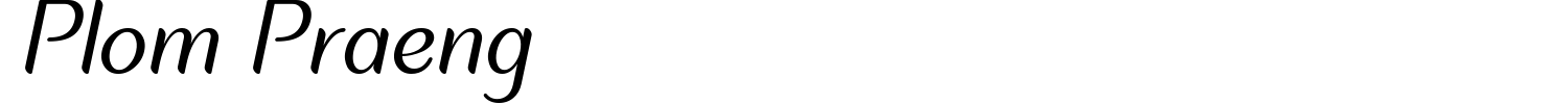 Plom Praeng Font preview