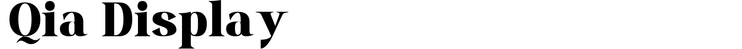 Qia Display Font preview