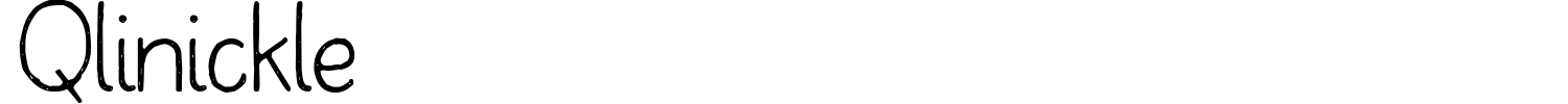 Qlinickle Font preview