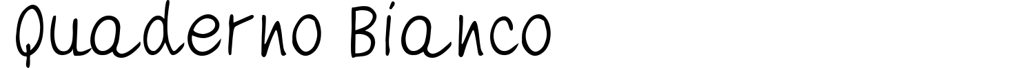 Quaderno Bianco Font preview