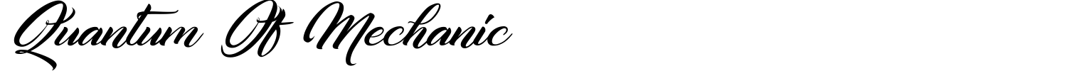 Quantum Of Mechanic Font preview