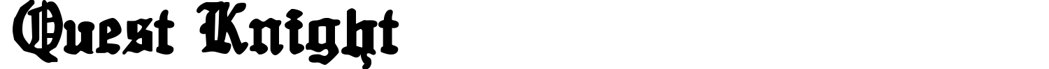 Quest Knight Font preview