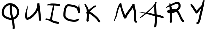 Quick Mary Font preview