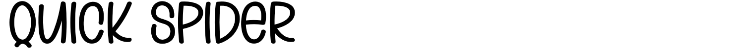 Quick Spider Font preview