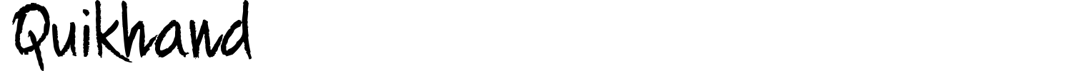 Quikhand Font preview