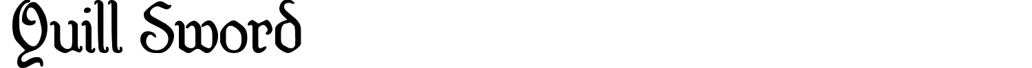 Quill Sword Font preview