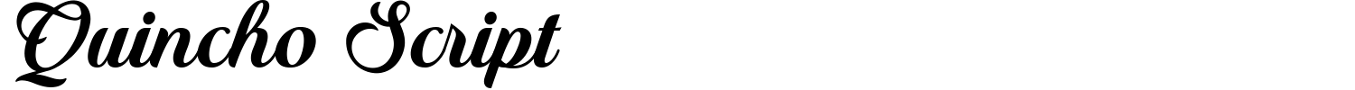 Quincho Script Font preview