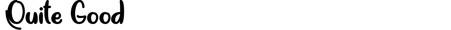 Quite Good Font preview