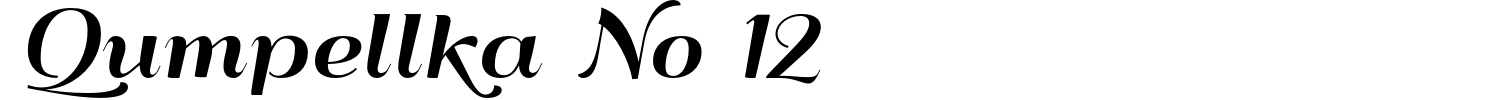 Qumpellka No 12 Font preview