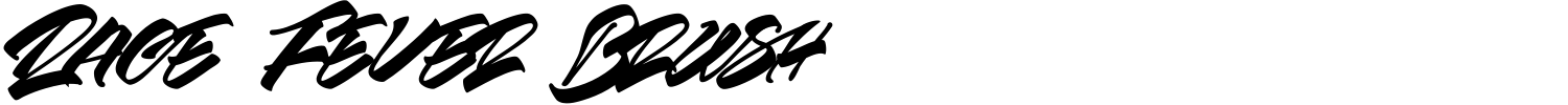 Race Fever Brush Font preview