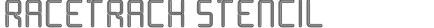 Racetrack Stencil Font preview