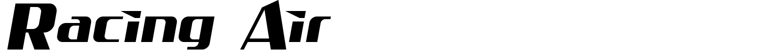 Racing Air Font preview