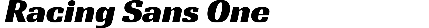 Racing Sans One Font preview