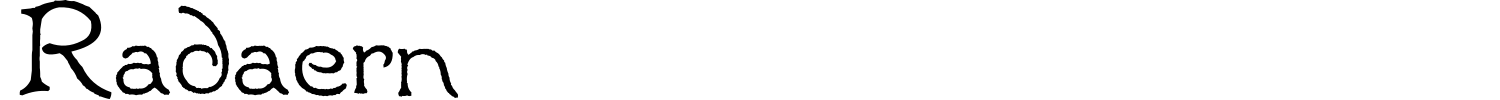 Radaern Font preview