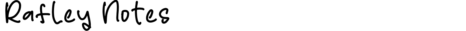 Rafley Notes Font preview