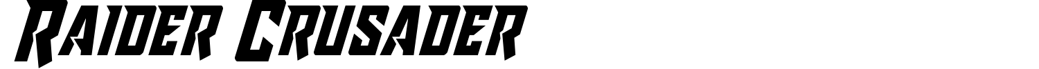 Raider Crusader Font preview