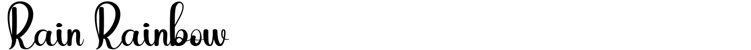 Rain Rainbow Font preview