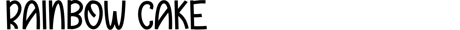 Rainbow Cake Font preview