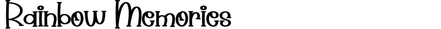 Rainbow Memories Font preview