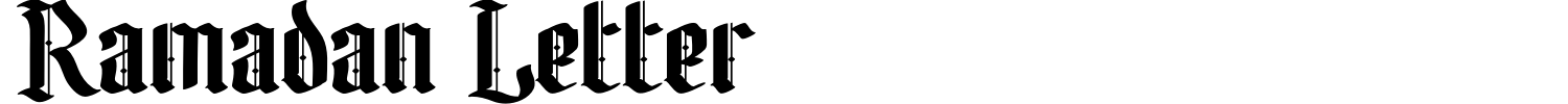 Ramadan Letter Font preview