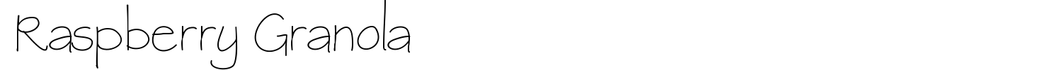 Raspberry Granola Font preview