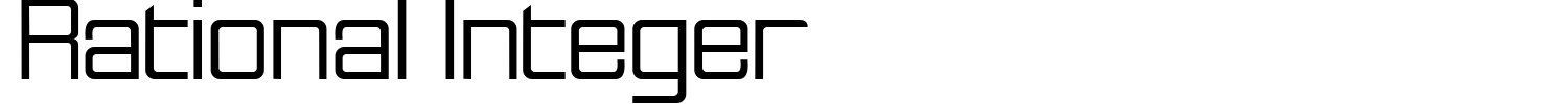 Rational Integer Font preview