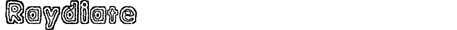 Raydiate Font preview