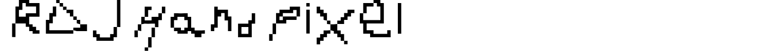 RDJ Hand Pixel Font preview