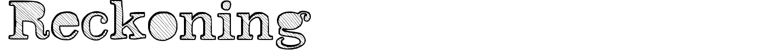 Reckoning Font preview