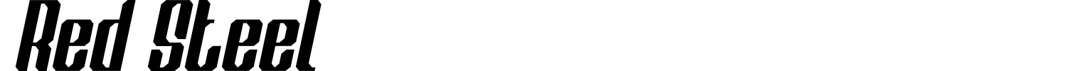 Red Steel Font preview