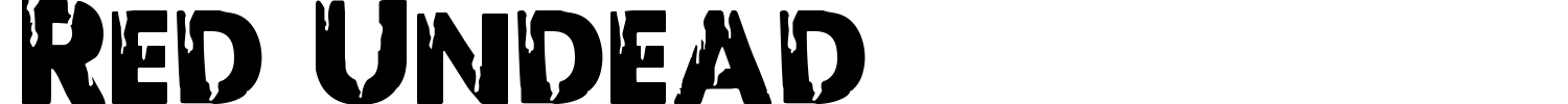 Red Undead Font preview