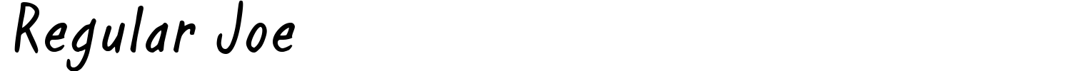 Regular Joe Font preview