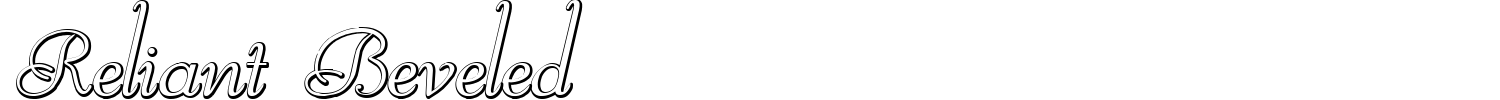 Reliant Beveled Font preview