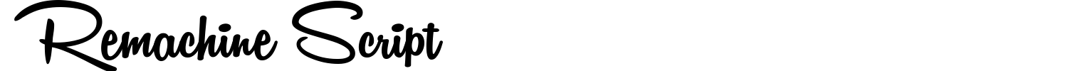 Remachine Script Font preview