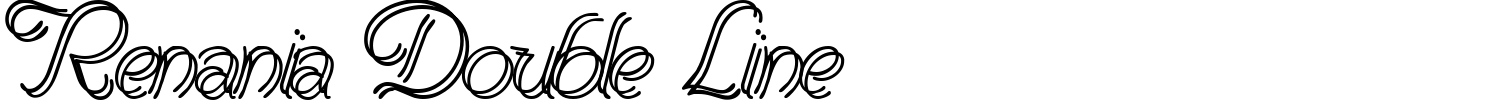 Renania Double Line Font preview