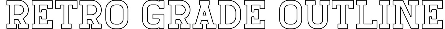 Retro Grade Outline Font preview