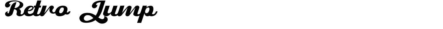 Retro Jump Font preview
