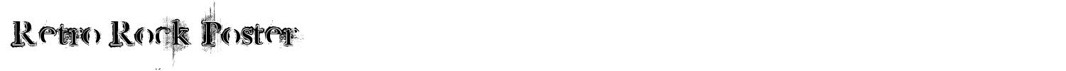 Retro Rock Poster Font preview