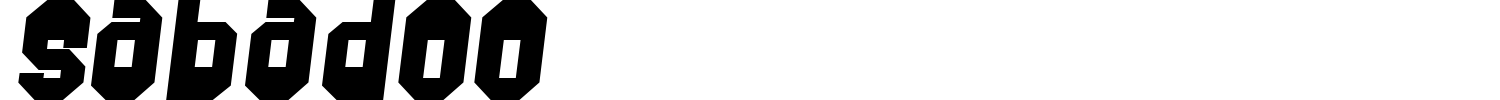 Sabadoo Font preview